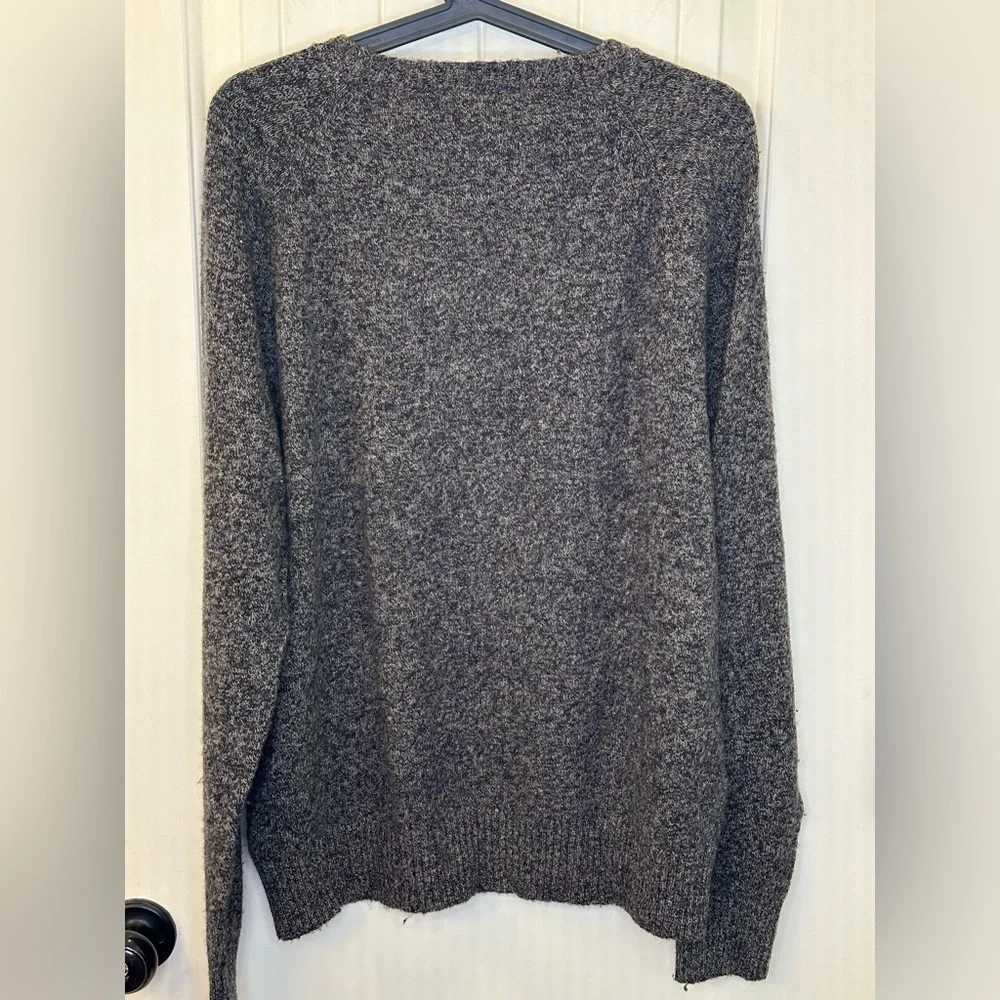 J.Crew Men's Wool Blend Crewneck Sweater Large Marled Brown/Grey